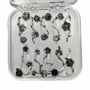 Transparent silver roses